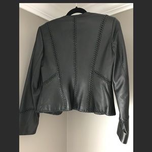 Black leather jacket